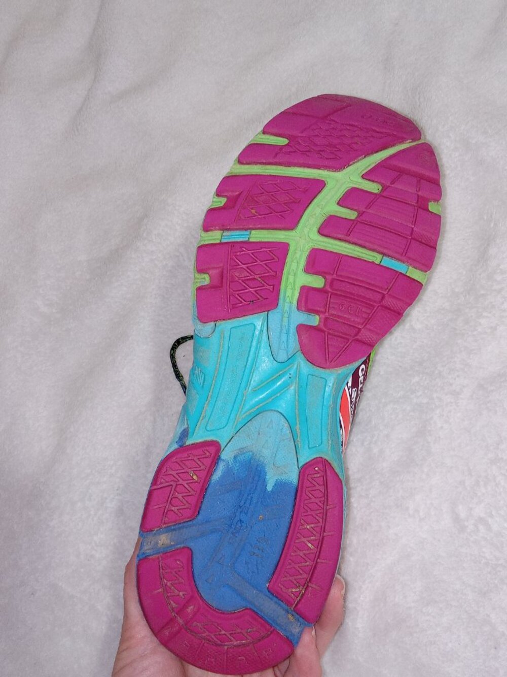 Womens ASICS Gel-Noosa Tri 9 Running Shoes Size 9 Triathlon Black Blue T458N - Picture 5 of 16
